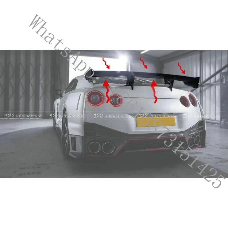 

Подходит для GT-R R35 Nismo 2-го поколения: задний аэродинамический спойлер GT-стиля из 3K карбона - большой, фиксированный тип
