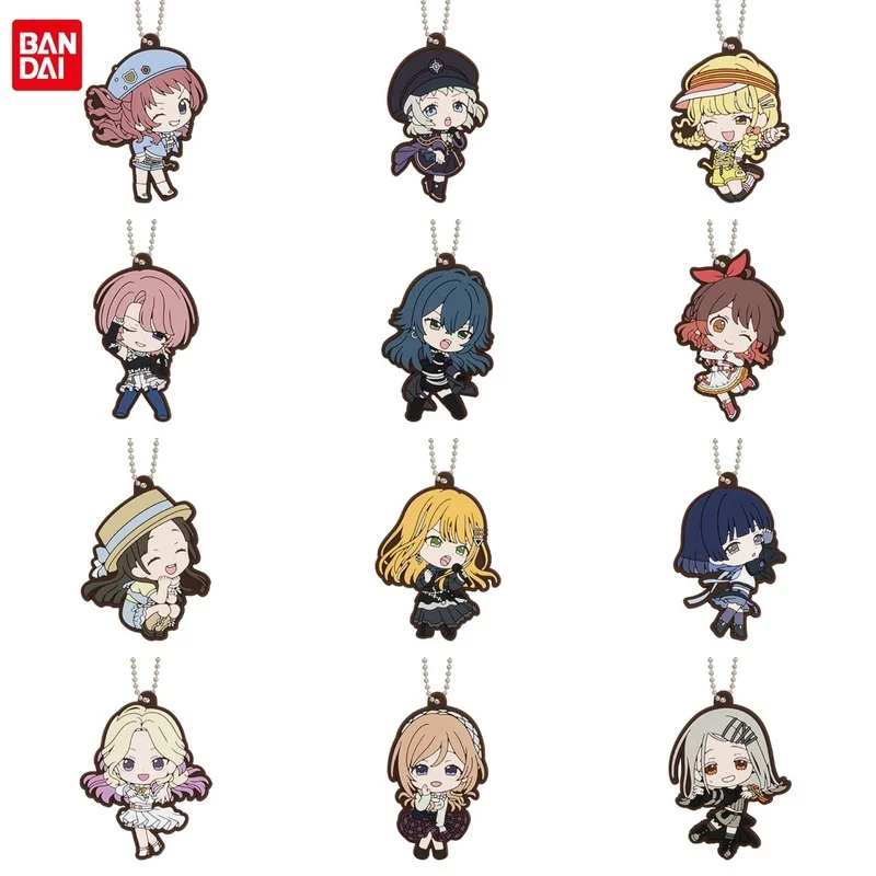 

in stock BANDAI Series 2 Gakuen Idolmaster Rubber Strap Saki Hanami Tamaki Tsukimura collection decoration ornaments toy gifts