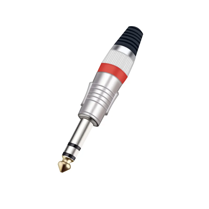 8pcs Stereo Jack 6.35mm 6.3mm Male Plug with Gold Plated Head Audio Microphone Wire Connector 6.35mm Male Plug
