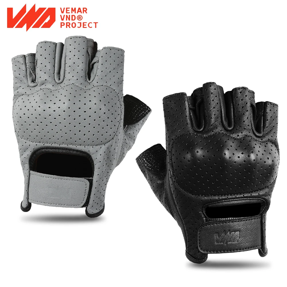 

Vintage Goatskin Motorcycle Gloves Breathable Holes Motocross Gloves Anti-fall Motorbike Gloves ATV Dirt Bike Gloves Anti-slip