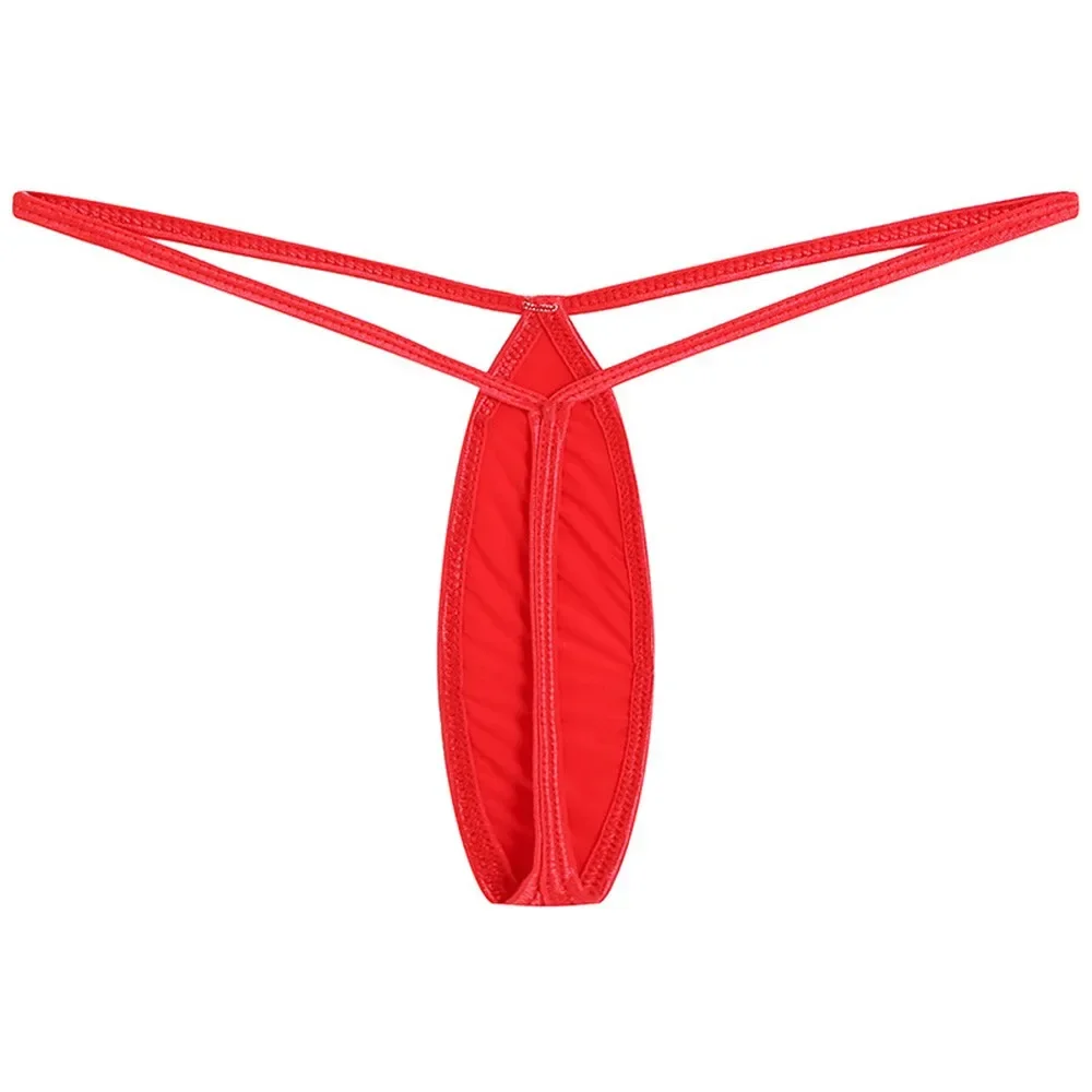 Sexy Men‘s Low-Waist G-String Thongs Briefs Solid Color Stretchy Lingerie Thin Underwear Pump Man Underpants Brazilian Panties