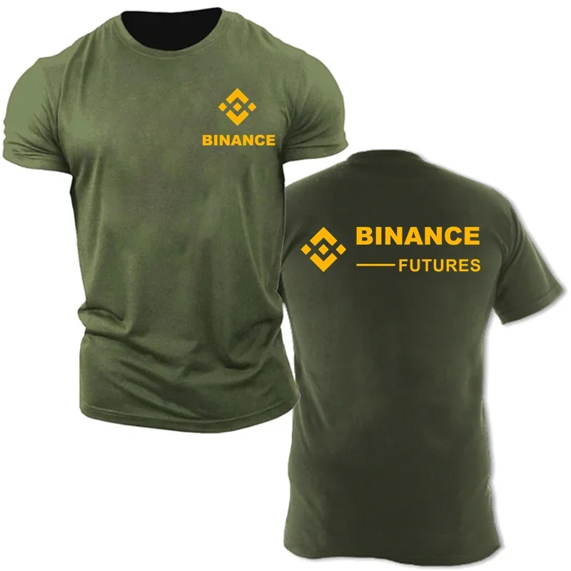 Crypto Binance T-shirt Harajuku Punk Cryptocurrency BNB Logo Men's T Shirts Men Tops Tees Bitcoin Blockchain T Shirt Male Tshirt