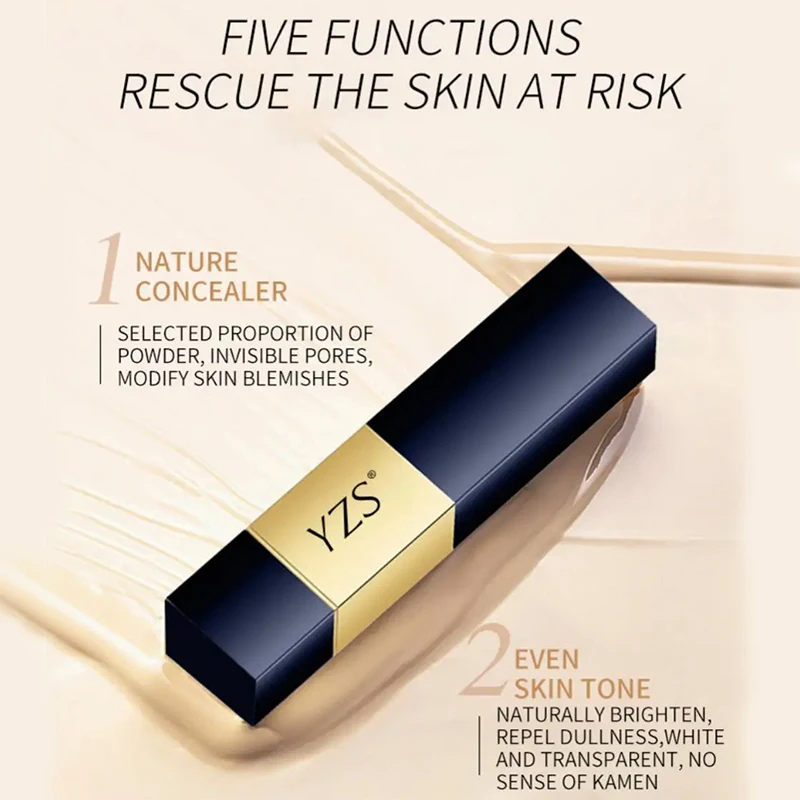Yzs-双頭メイクアップスティック、フェイスコンシーラー、明るい輪郭、ブラシ、メイクアップ、スティック、2 in 1