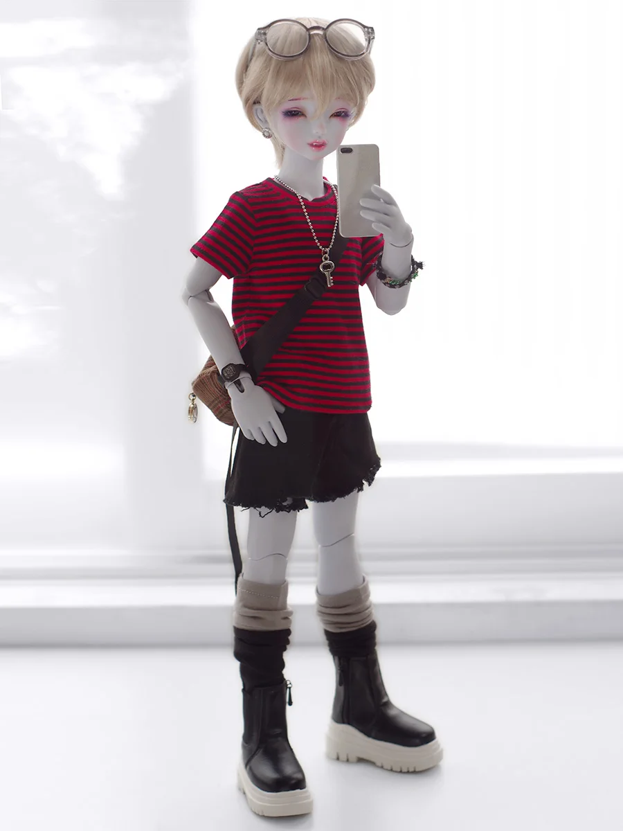 Bjd kleidung puppe täglich versatiletop lässig gestreiftes t-shirt für 1/3 1/4 1/6 bjd sd dd msd mdd yosd puppen zubehör