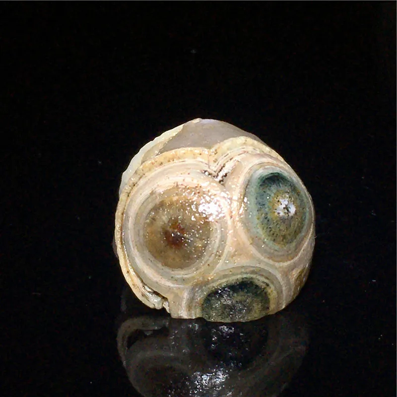 Mongolian Pretty Colored Relief Original Stone Beads Alxa Gobi Agate Vein Stone Surface Eye Stone  Beads for Jewelry Making