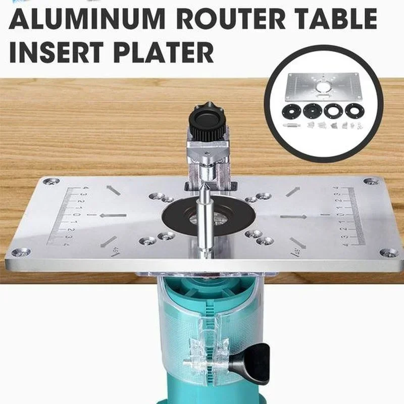 

Multifunctional Aluminium Router Table Insert Plate Woodworking Benches Wood Router Trimmer Plate Engraving Machine Tools