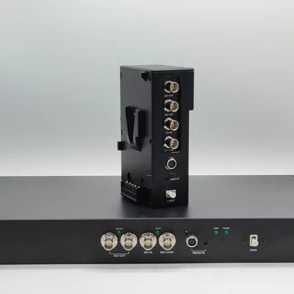 

2026 12G SDI video in lc fiber 10km optic extender 2.5mm and 8 pin Remote 1U fiber optic converter extender transmitter receiver