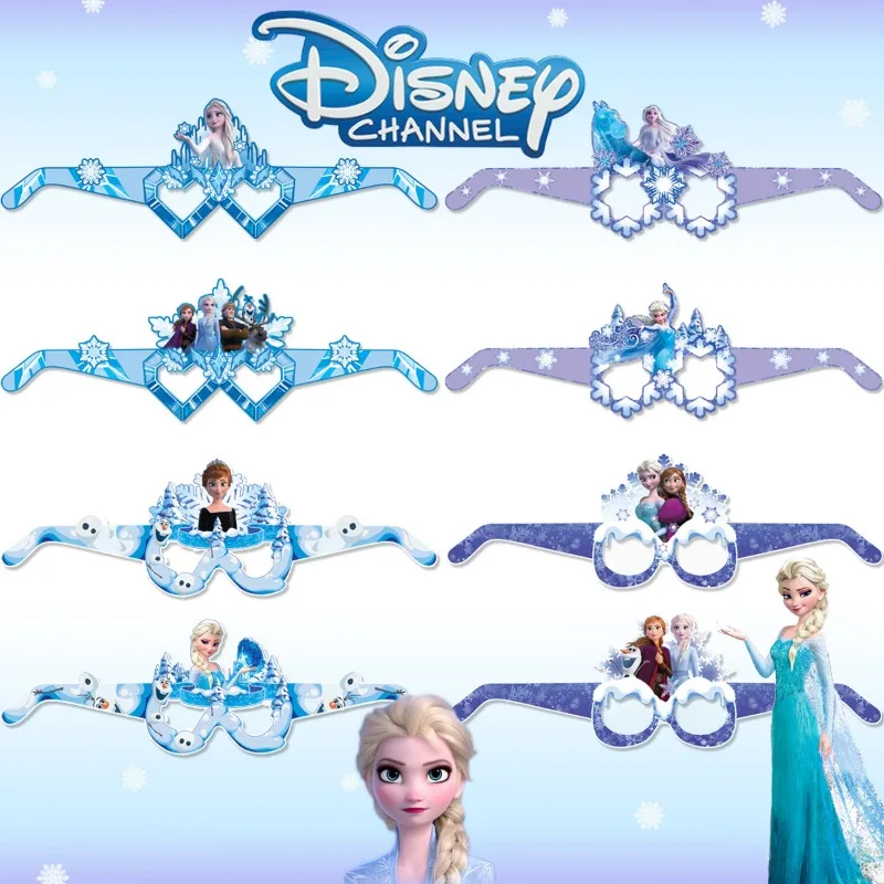 Disney Frozen occhiali a tema Elsa Anna Princess bambini festa di compleanno decorazione accessori puntelli per foto forniture regali per ragazze