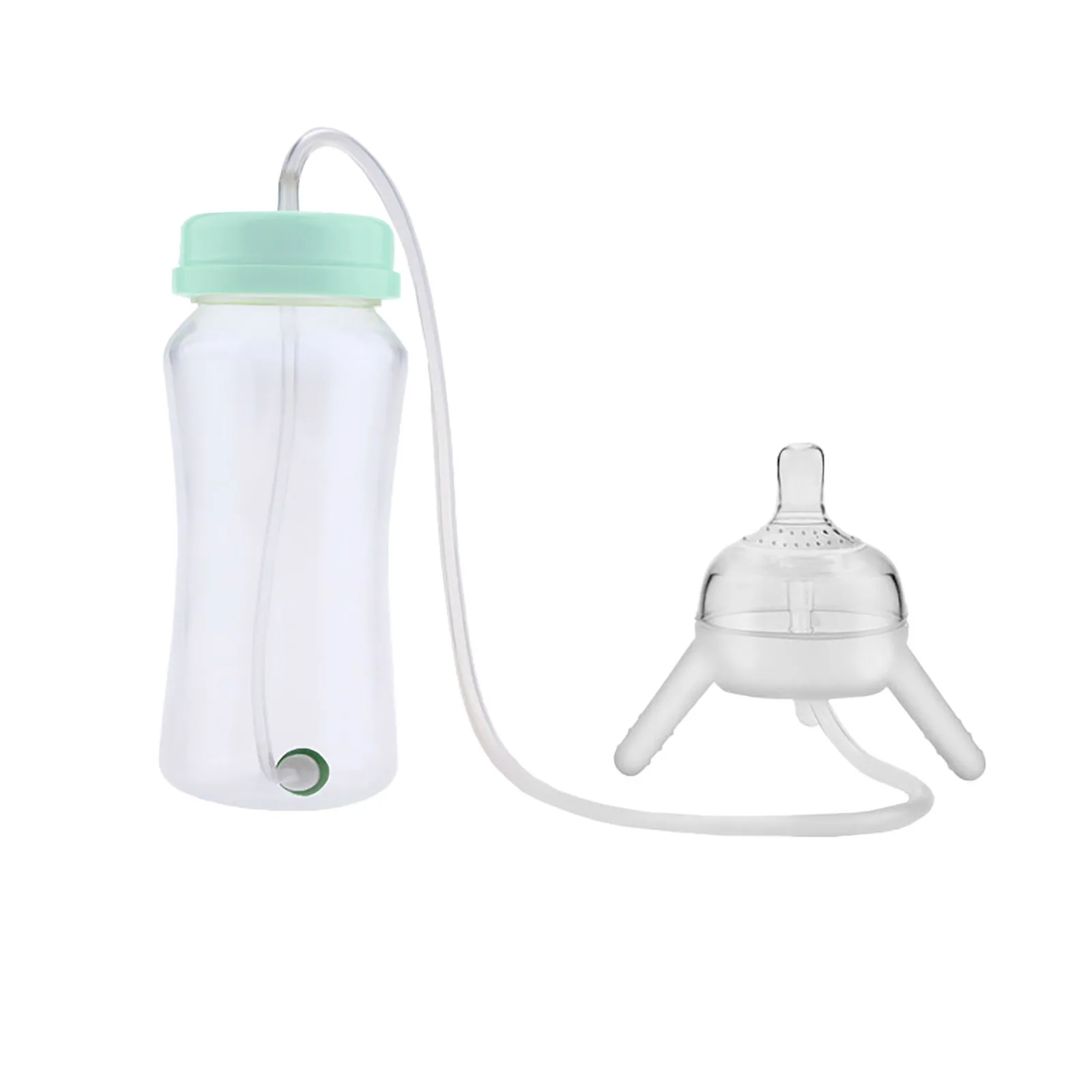 Separate child-mother baby bottle with long straw imitation milk weaning bottle