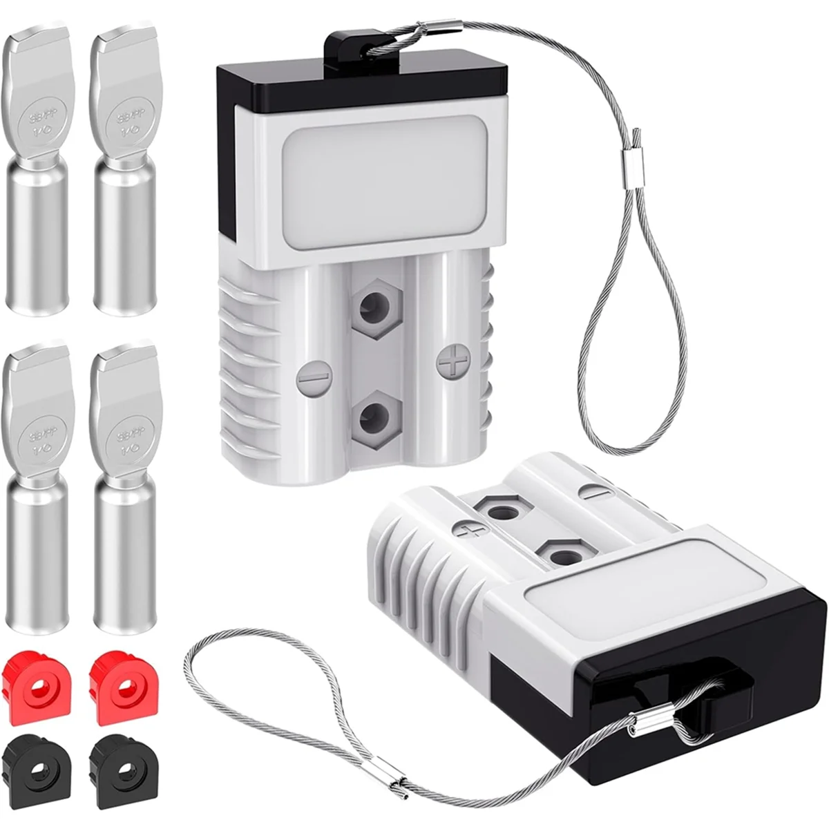 Złącze Anderson ABNJ, 175A 1/0AWG Złącze Akumulatora z Twardą Osłoną 12-36V Wtyk Anderson Zestaw Okablowania Wciągarki do Kabla RV B