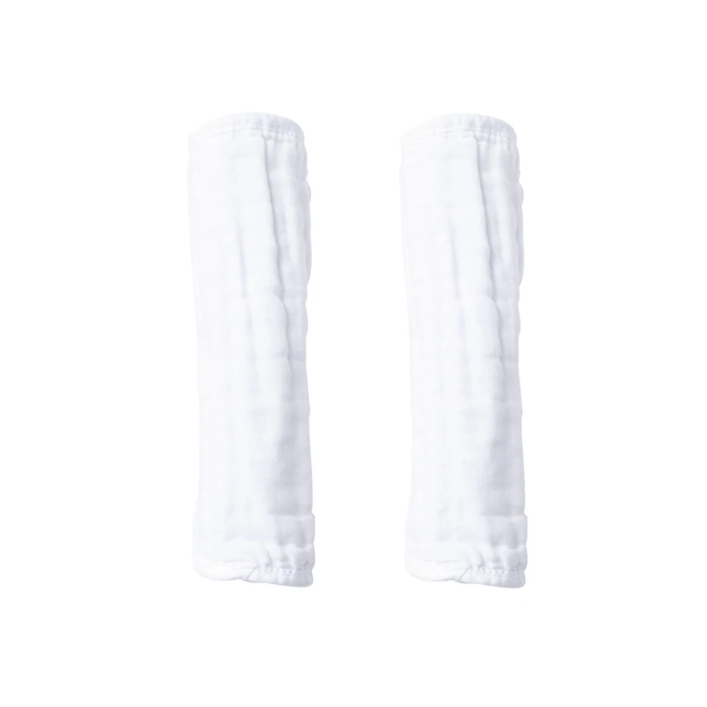 

2Pcs Baby Burp Pad Shoulder Cape Absorbent Cotton Soft Milk Spill Drool Cloth White Easy Clean Portable Nursing