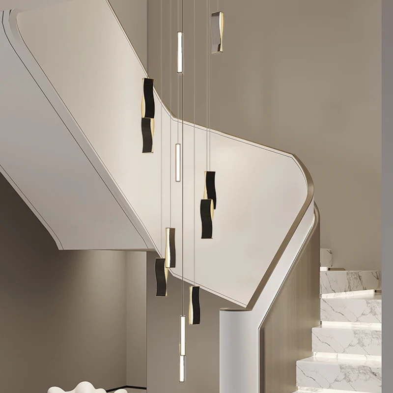 

Modern home decoration crystal chandelier, stair Pendant lamp, living room Pendant lights, interior lighting