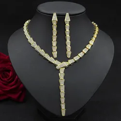 Bridal Wedding Evening Dress Accessories Korean Zircon Necklace Earrings