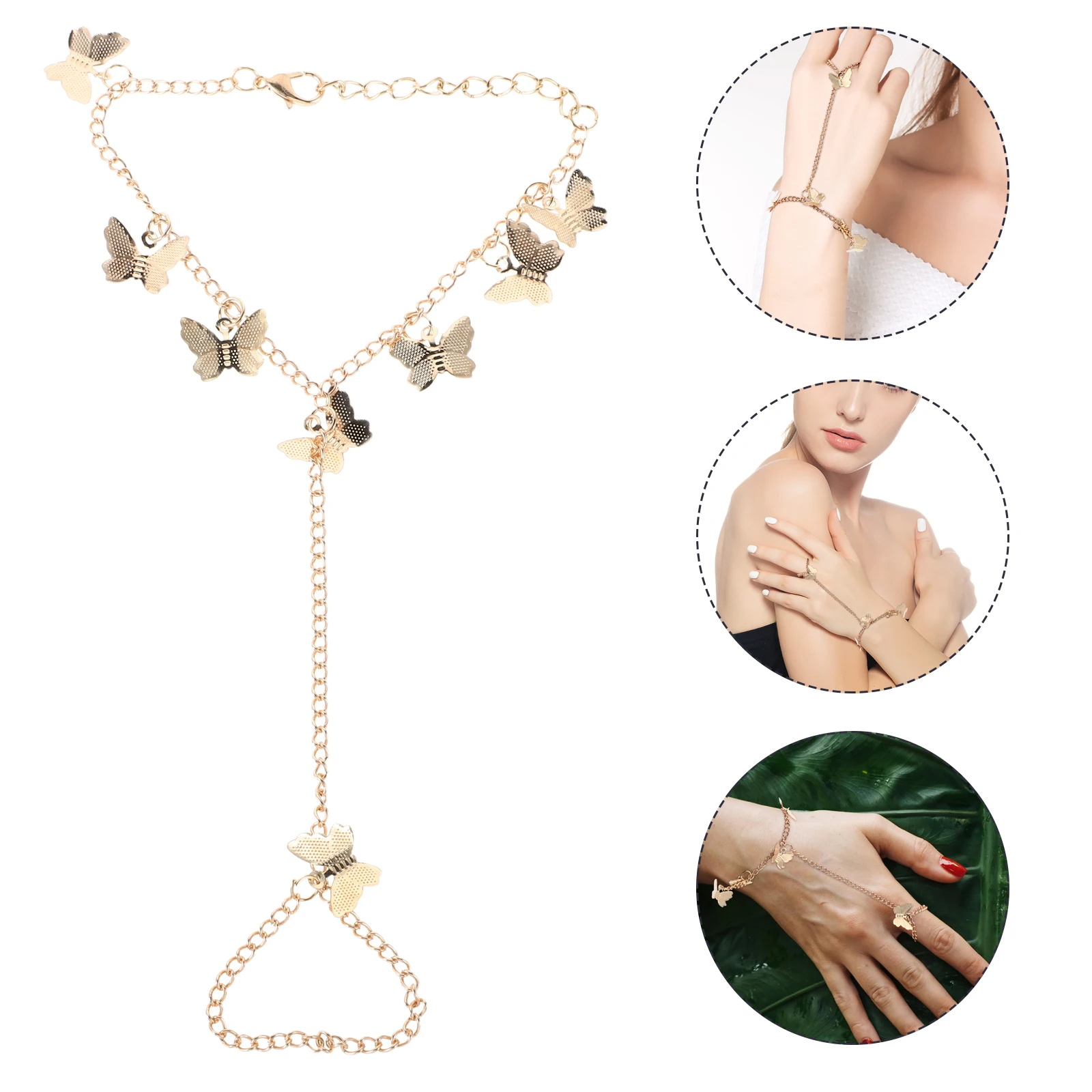 

Hand Chain Bracelet Adjustable Jewelry Stylish Fashionable for Parties Weddings Daily Wear