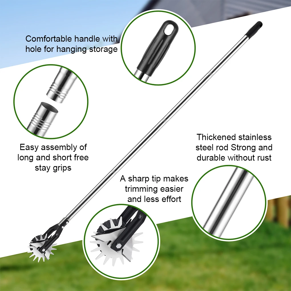 Rotierender Rasentrimmer, müheloses Trimmen mit scharfer Klinge, einfaches und müheloses manuelles Rasenkantenrad