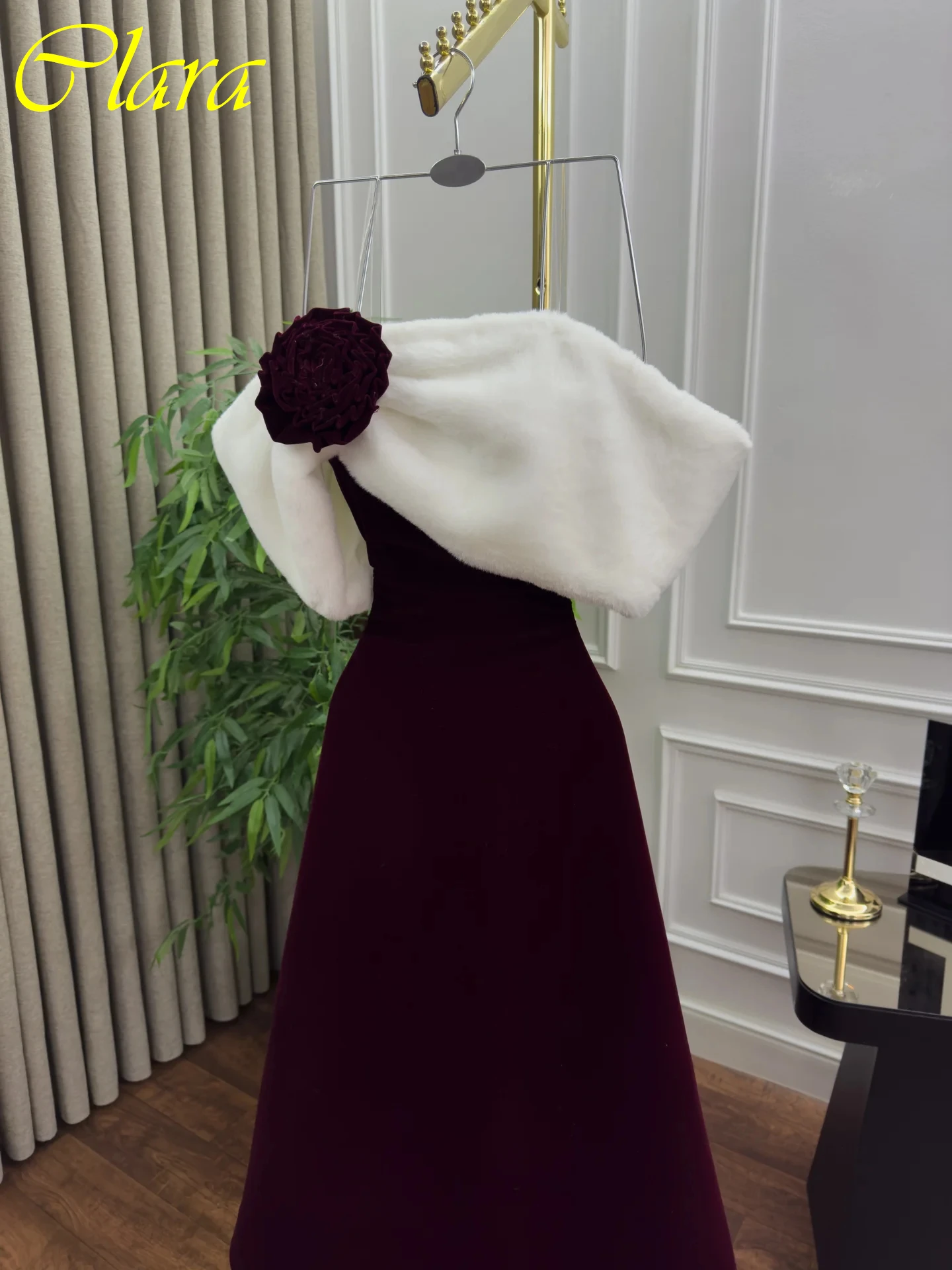 تخصيص ألف خط قارب الرقبة كاب الأكمام الحديثة الكلاسيكية مساء اللباس حساسة عالية الجودة فساتين المشاهير أزياء فستان الحفلة الراقصة