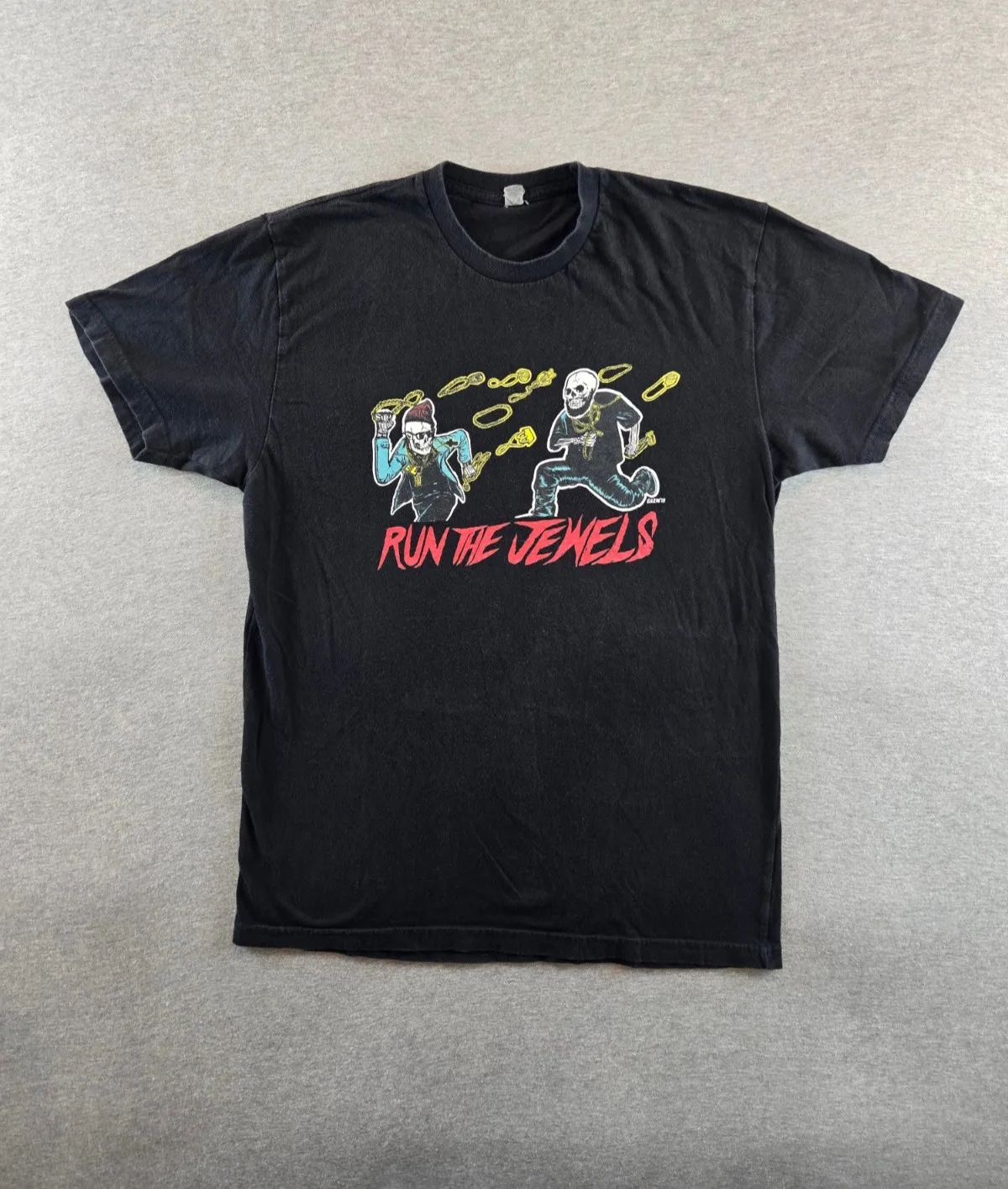 

Мужская футболка Run The Jewels среднего размера, черная футболка Fools Gold 2013, тур Killer Mike