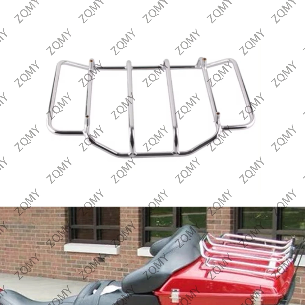 

Chrome Steel Motorcycle Rear Luggage Rack Holder Bracket For Harley Touring FLHT FLHR FLHX Road King Electra Street Glide