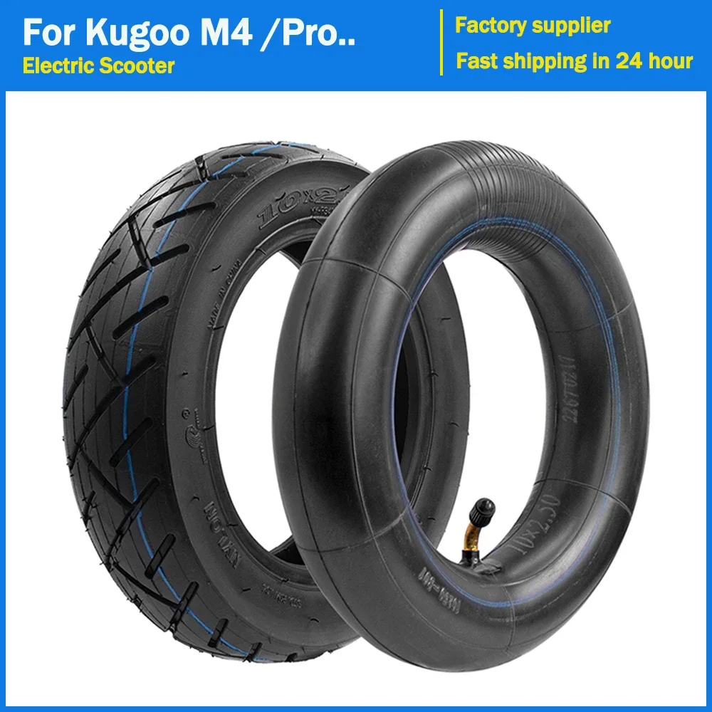 10x2.5 Inch Tire for Kugoo M4 /Pro Electric Scooter Inner And Outer Tyre Durable Rubber Pneumatic Inflatable Replacement Parts