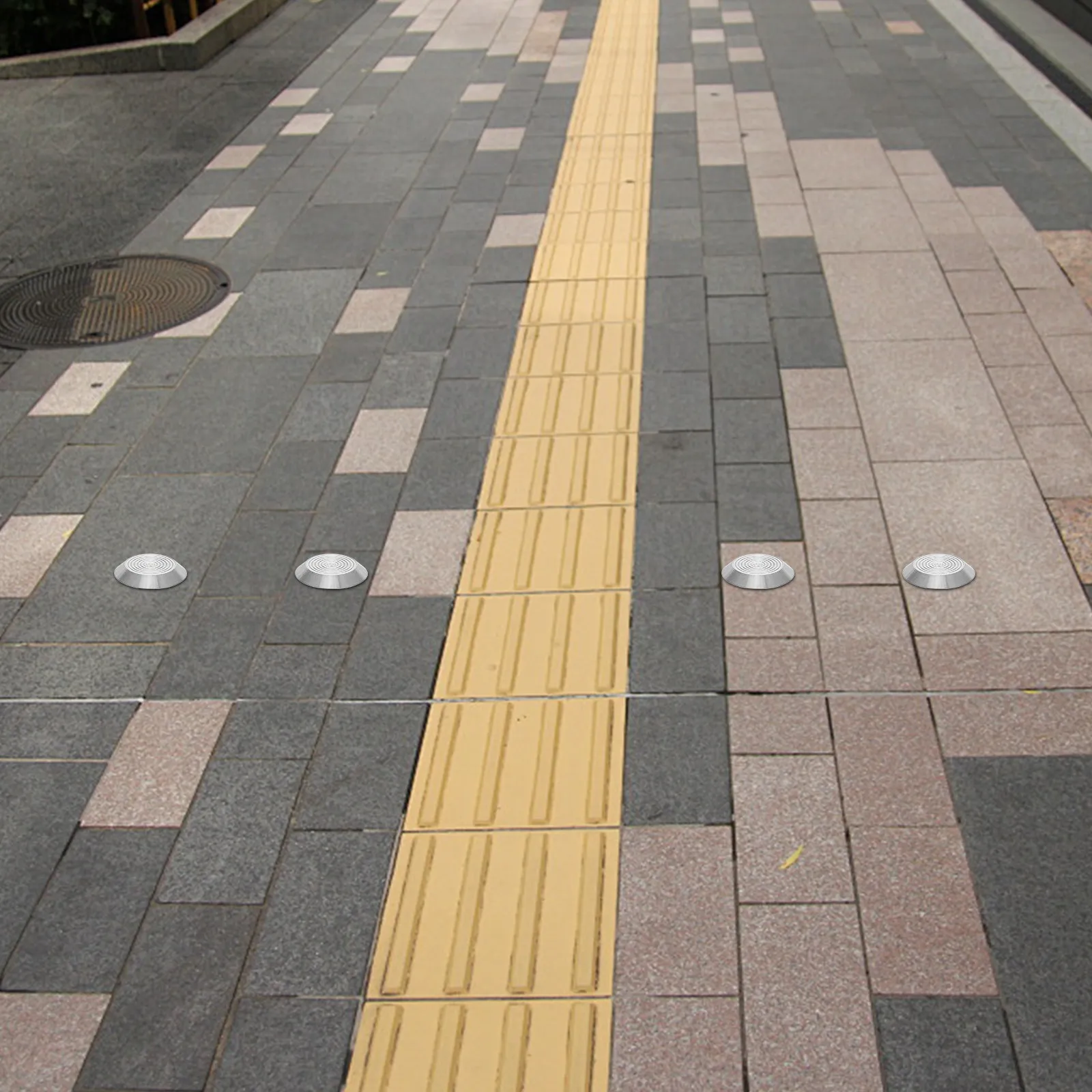 

10 шт. тактильных сенсорных маркеров из нержавеющей стали для слепых, для тротуаров, метро, аэропортов, пешеходных дорожек, высокопрочные, нескользящие, с высокой видимостью