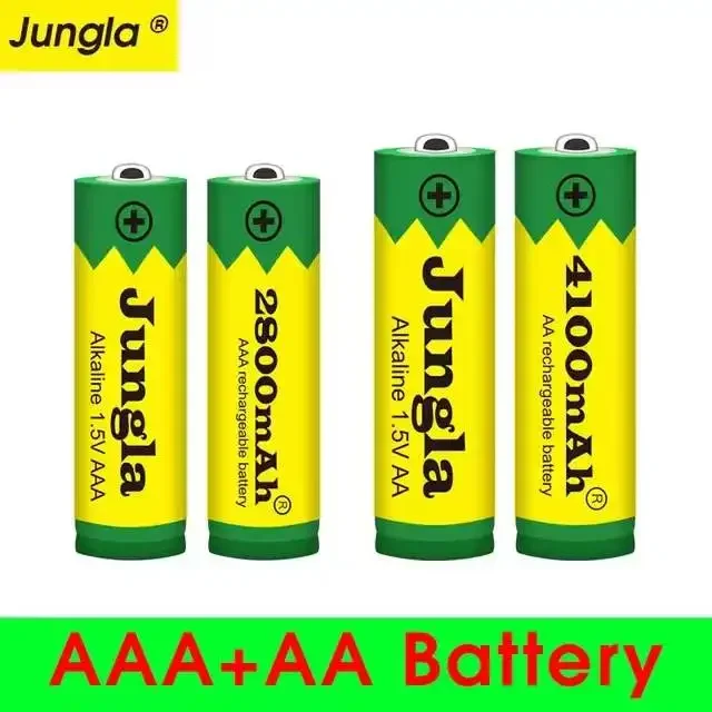 Batterie alcaline Rechargeable 1.5V AA 4100 mAh + AAA 2800  pour lampe Led, Mp3, nouveauté