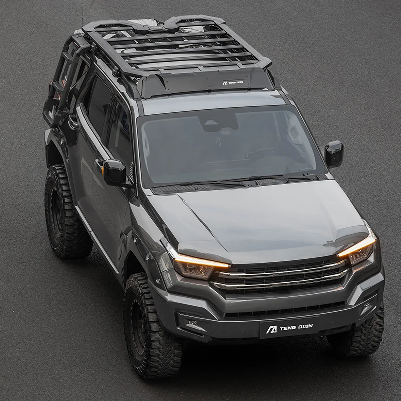 Aluminum Black Car Accessories Rear Protection Framework Car Side Climbing Ladder Side Door Ladders for GWM Tank 400 Auto Parts 2