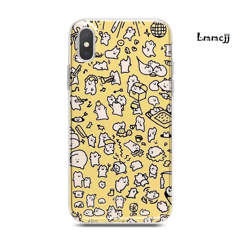 Lmmcjj Cute Dog Phone Case For Samsung Galaxy S21 FE S22 S23 Ultra A13 A22 A33 A53 5G A23 A54 A51 Note 20 Silicone iPhone Cover