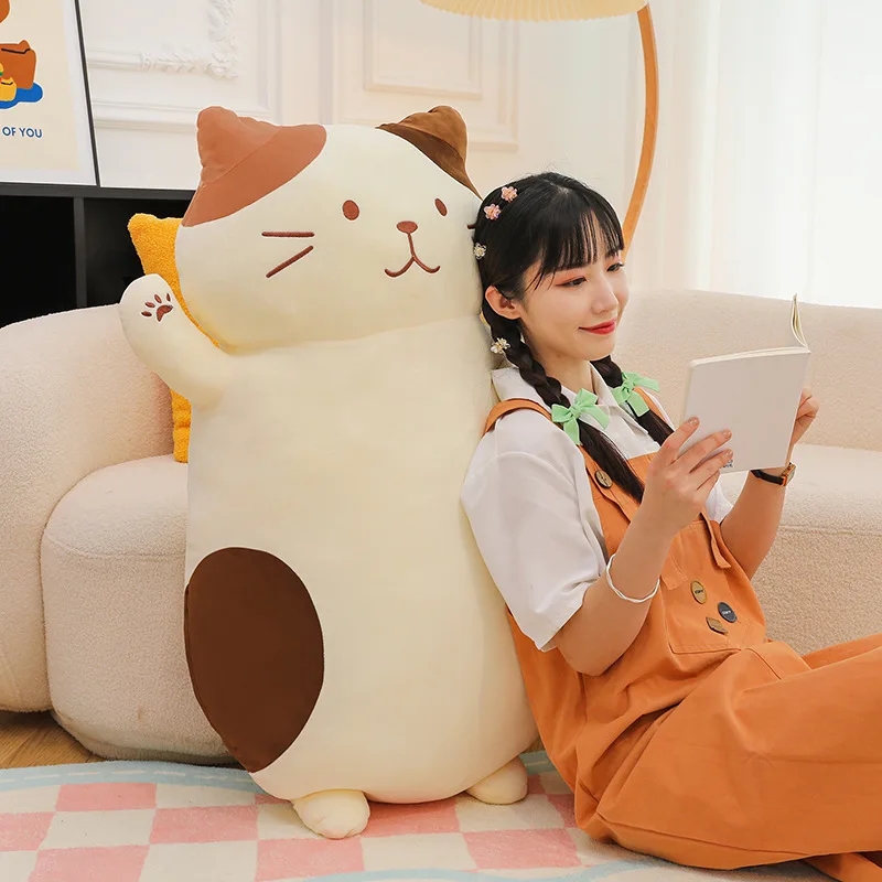 Hot Sell 1m Huge Cute Cookie Cat Plush Toys Pillow Throw Home Decor Children Birthday Gift Sleeping Accompany Anime Animals Doll