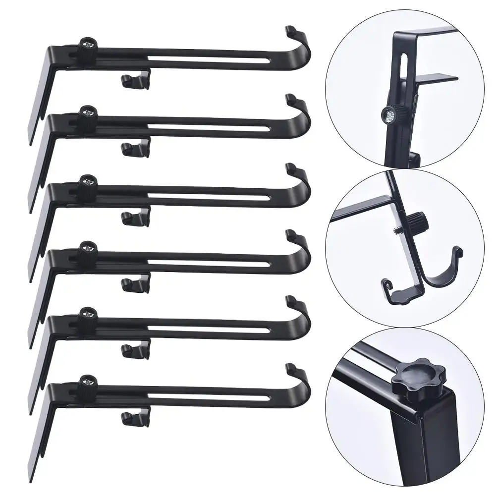 6 قطع من حوامل تخزين عيد الميلاد - خطافات معدنية قابلة للتعديل لعيد الميلاد لتخزين عيد الميلاد