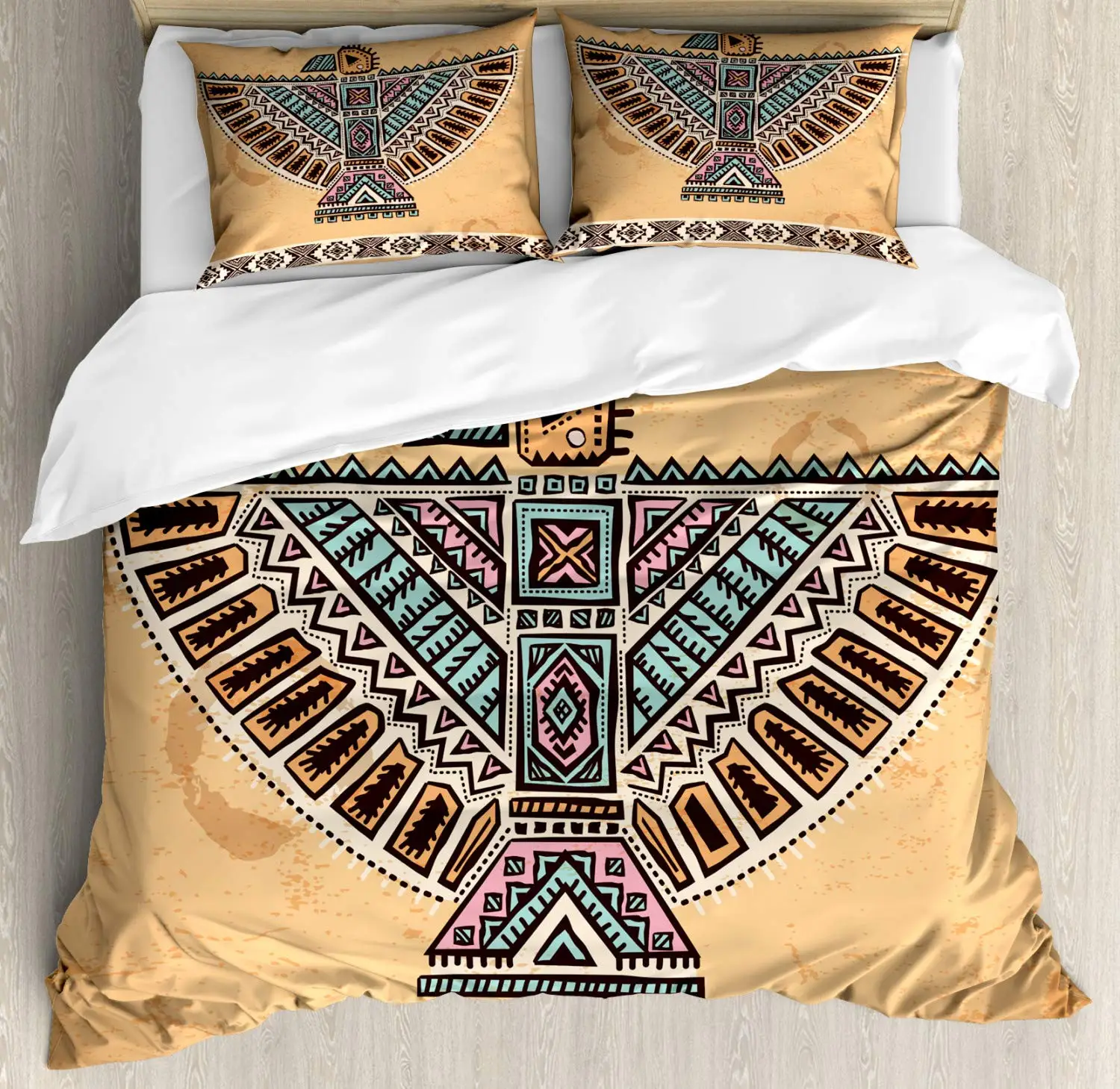 

The Ancient Aztec Calendar Print Bedding Set Mayan Culture Duvet Cover Set With Pillowcases Polyester Quilt Cover Queen Bed Set