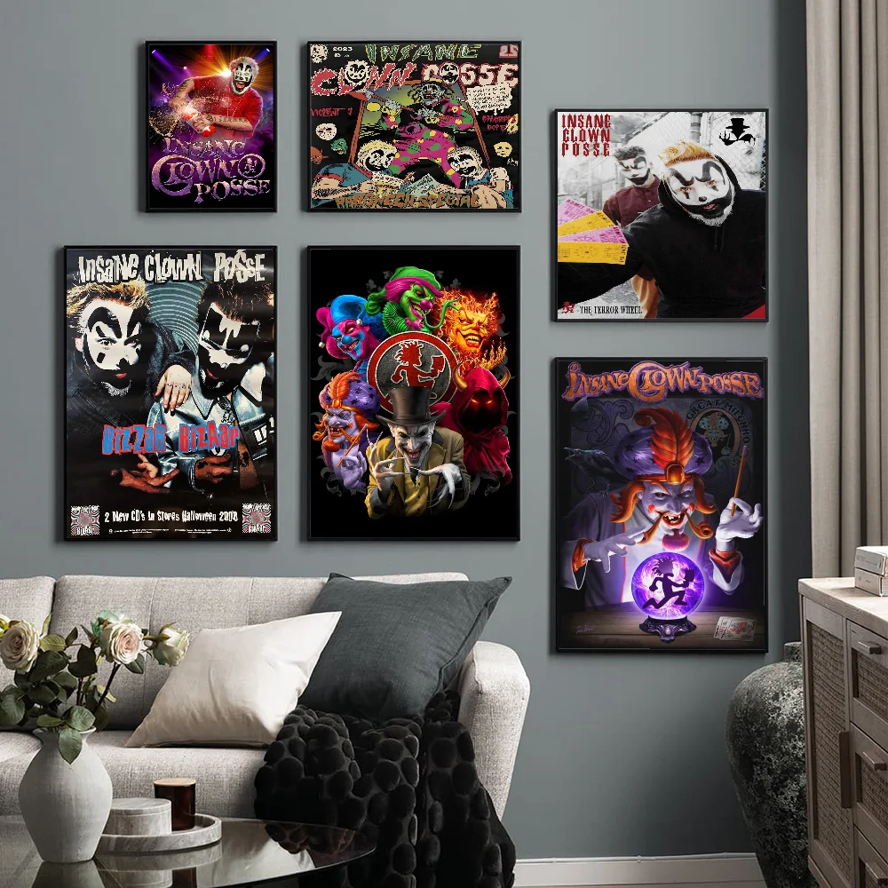 مجنون مهرج بوسي الفرقة أنيمي ورق أبيض ملصق مقاوم للماء ورقة ملصق مقهى بار الجمالية الفن طلاء جدران