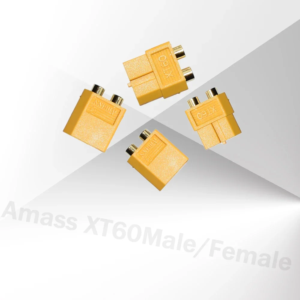 Amass XT60 XT-60 Male Female Bullet Connectors Plugs Yellow Black Blue For RC Lipo Battery(5pair/10pair/50pairs)