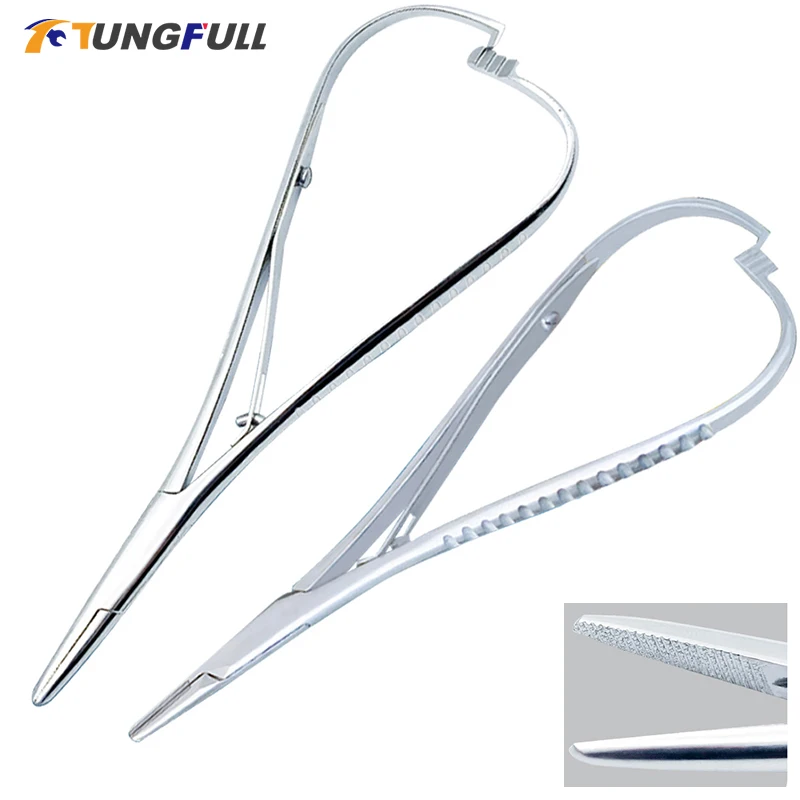 Serrated Tip Dental Orthodontic Mathieu Needle Holder Plier  14/16/18cm Forcep Dental Surgical Tool Surgical Orthodontic Tweezer