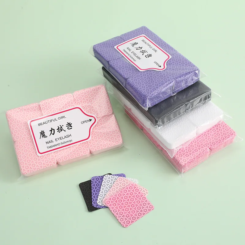 200/300PCS quadrato/a forma di cuore/a forma di fiore/abbaio di stoffa senza peli/vaso di fiori di pruno asciugamano per unghie, tampone per rimozione smalto eyela