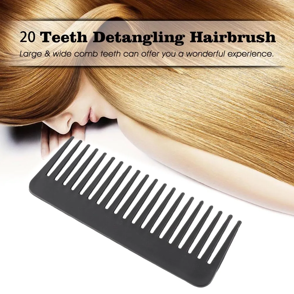 3PCS Durable 20 Teeth Wide Tooth Combs Anti-Static No Handle Design Detangling Hairbrush Scalp Massage Comb Shower Use