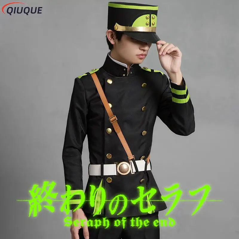 Anime Seraph Der Ende Cosplay Yuichiro Hyakuya Cosplay Kostüm Uniformen Mäntel Hüte Perücken Owari keine Seraph Cosplay Kostüm