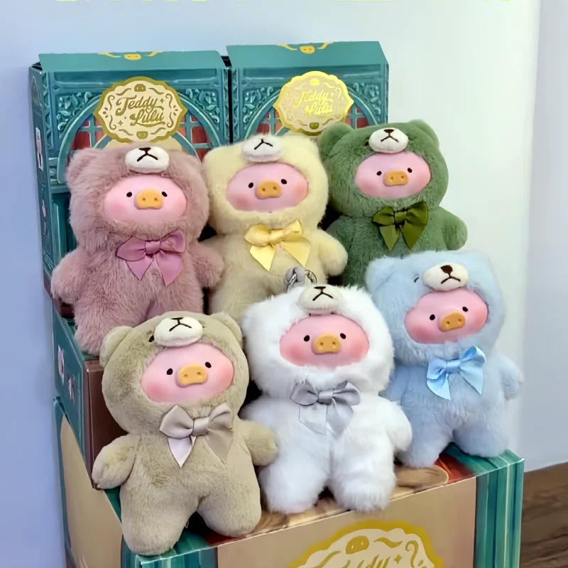 

Hot Zero Eddy Lulu Pig Blind Box Canned Pig Retro Teddy Toy Vinyl Doll Pendant Doll School Bag Pendant Replica Toy Birthday Gift