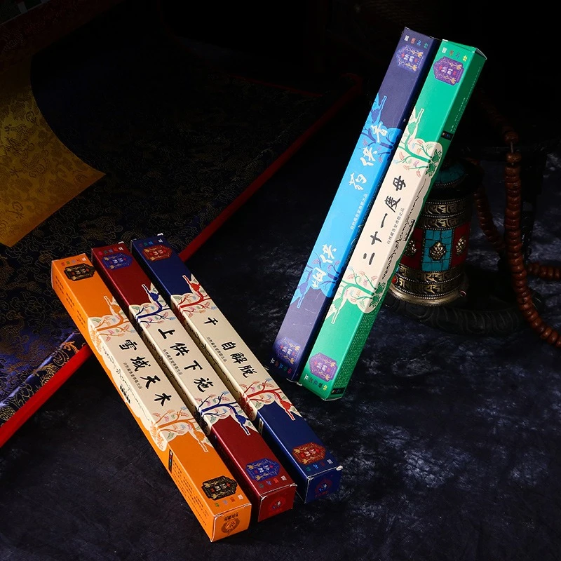 Natural Tibetan Incense Snow Capped Heaven Wood Incense Stick Praying Blessings Worshipping Buddha Clean Air Tea Room Decoration