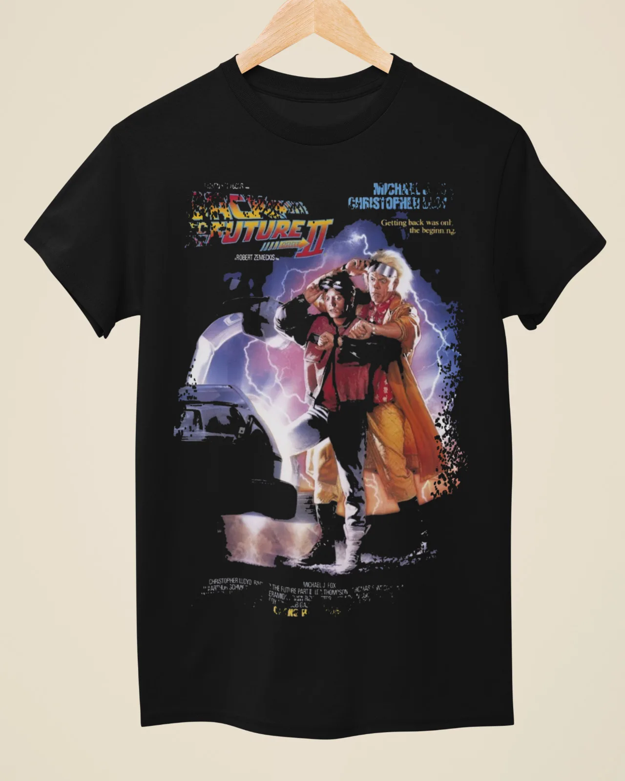 Back To The Future Part II - Movie Poster Inspired Unisex Black T-Shirt