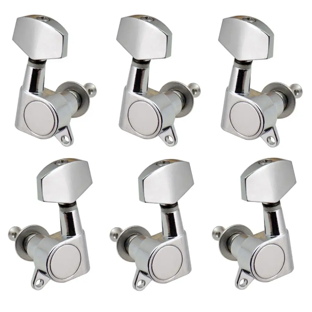 6 Pieces Full Closed Tuning Key 3L3R for Electric Guitar Accessory