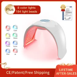 Profession 8 Colors PDT Led Mask Light Therapy Nano-spray  Facial Cleaning Beauty Salon Photon Skin Rejuvenation Instrument