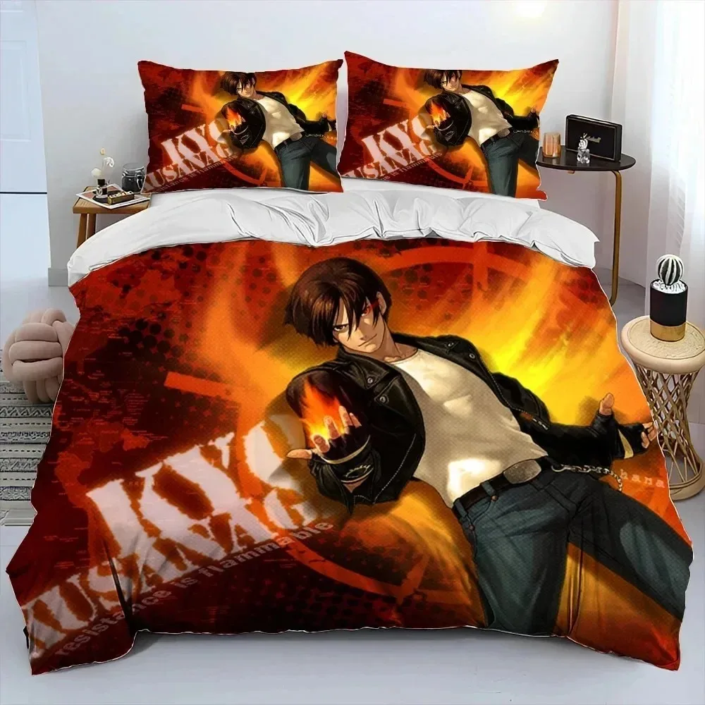 

3D Print King of Fighters Retro Game Bedding Set Duvet Cover Bed Set Quilt Cover Pillowcase Comforter king Queen Size Boys Adult