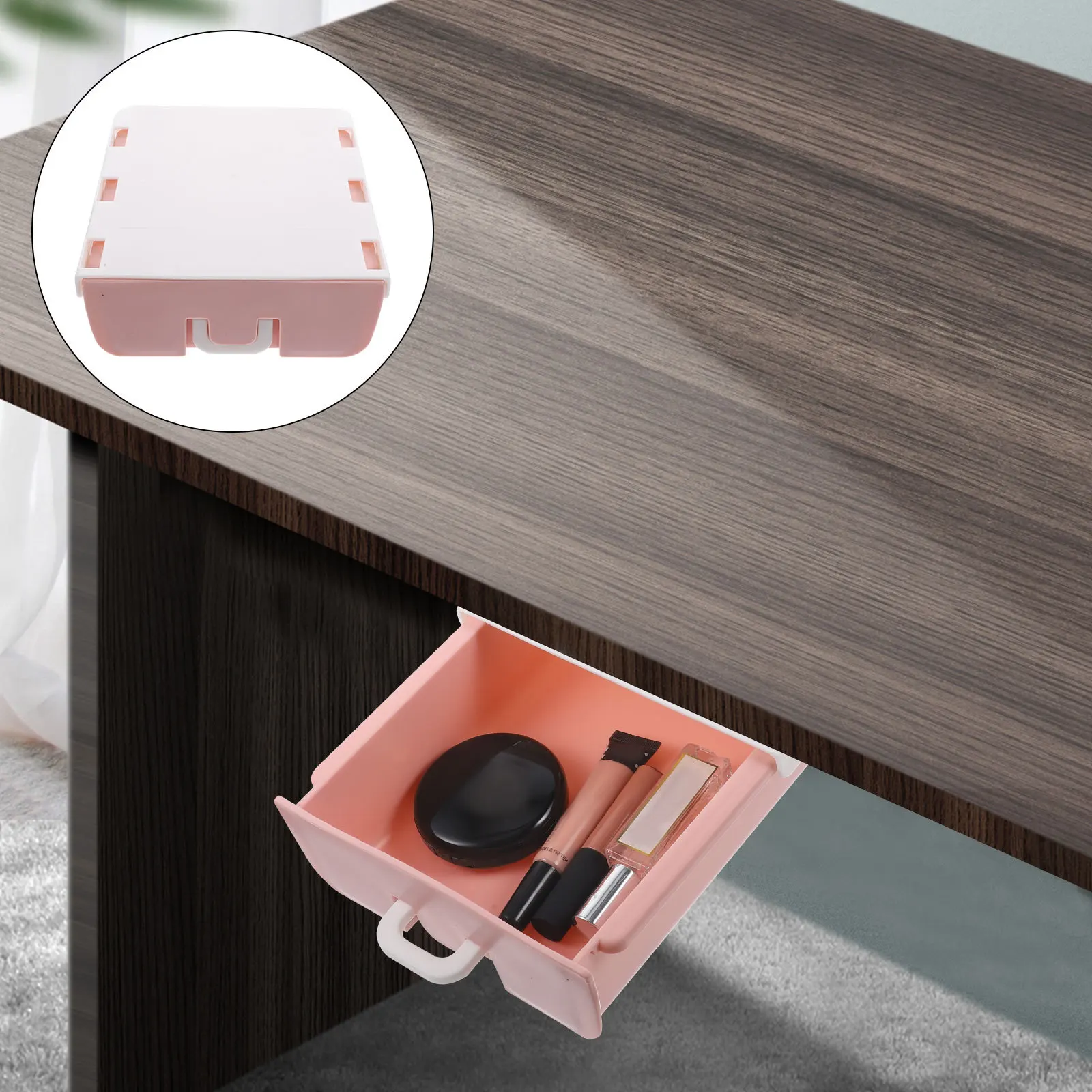 Drawer Organizer Desk Large Capacity Under Desk Storage Box Hidden Drawer For Office, Dorm, Study – Desktop Organizer For