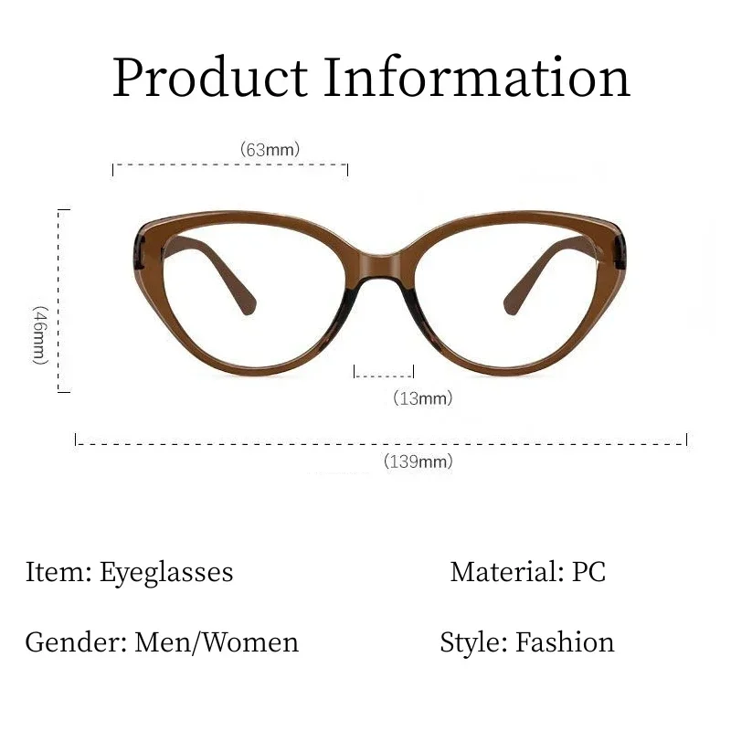 Retro Cat Eyes Reading Glasses Frame Blocking Blue Light Computer Presbyopia Eyeglasses Fashion High Definition Hyperopia Goggle