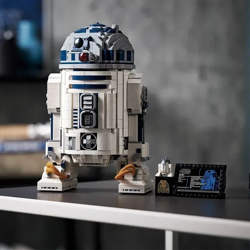 MINISO 로봇 스타 스페이스 유니온 R2D2 모델 R2-D2 피규어 빌딩 블록 벽돌, 친구 소년 생일 선물 장난감, 75308 FIT 2314 개, 신제품 