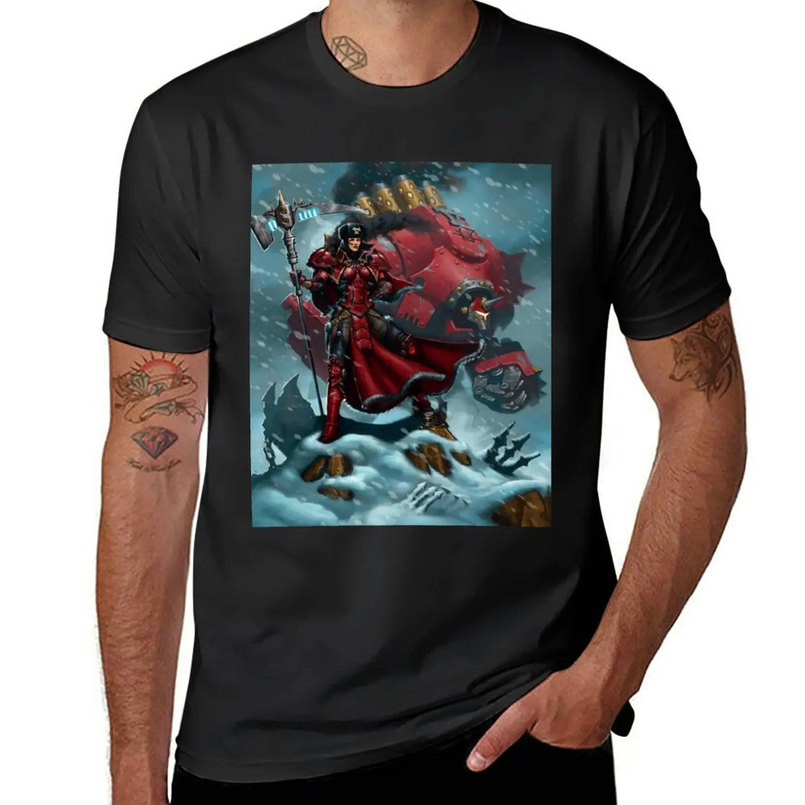 

New Warmachine - Kommander Sorscha - Might of Khador T-Shirt custom t shirts T-shirt for a boy t shirts men