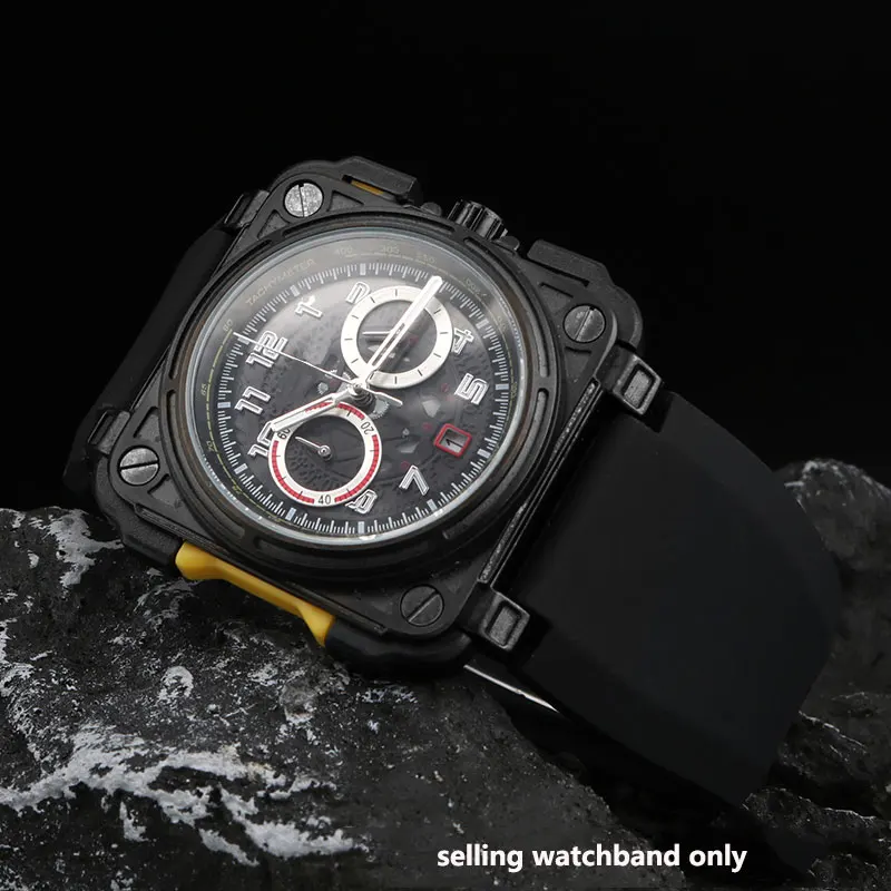 男性用大型シリコンストラップ、防水ゴム、黒、プレート口、ベル、br01、br03シリーズ、35x24mm