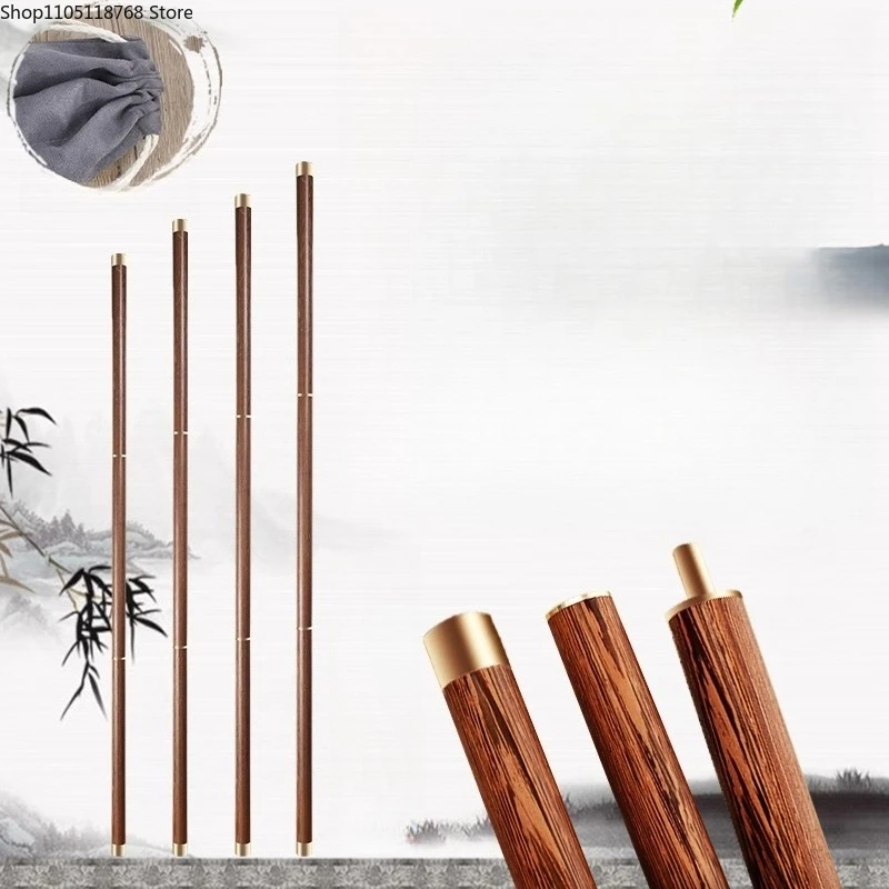 Bocote Wood 3 en 1 personal de entrenamiento de artes marciales Tai Chi bienestar bastón y herramienta de práctica de Kung Fu
