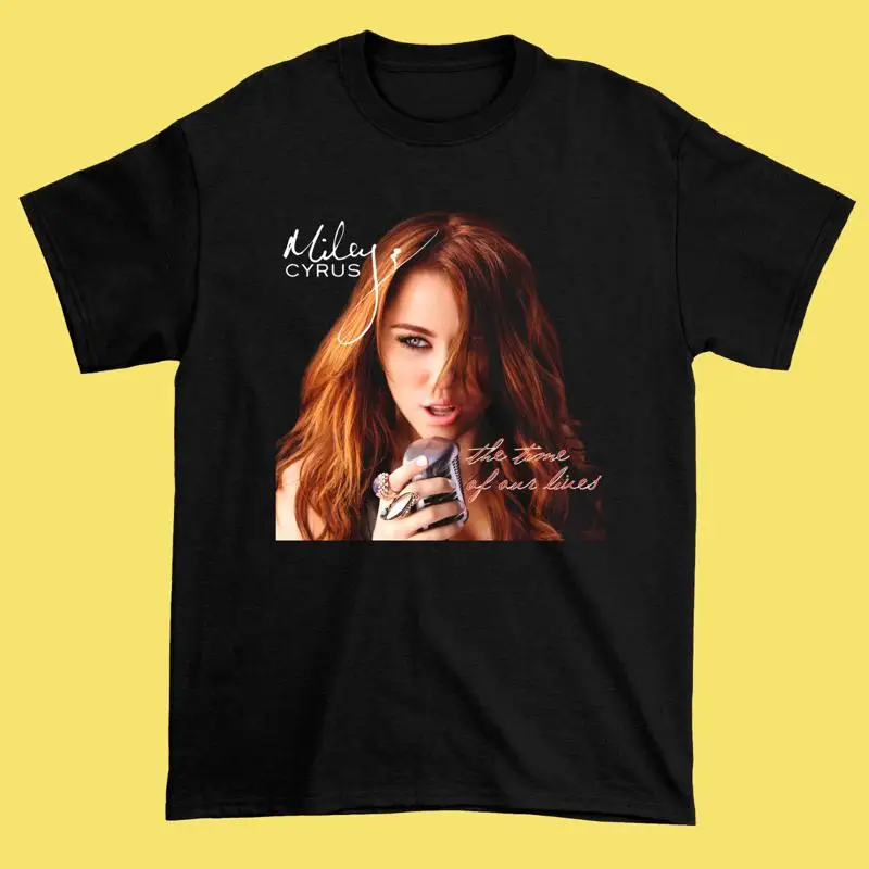 HOT Miley Cyrus Black Cotton All size S 5XL For Fans  T shirt HRB268