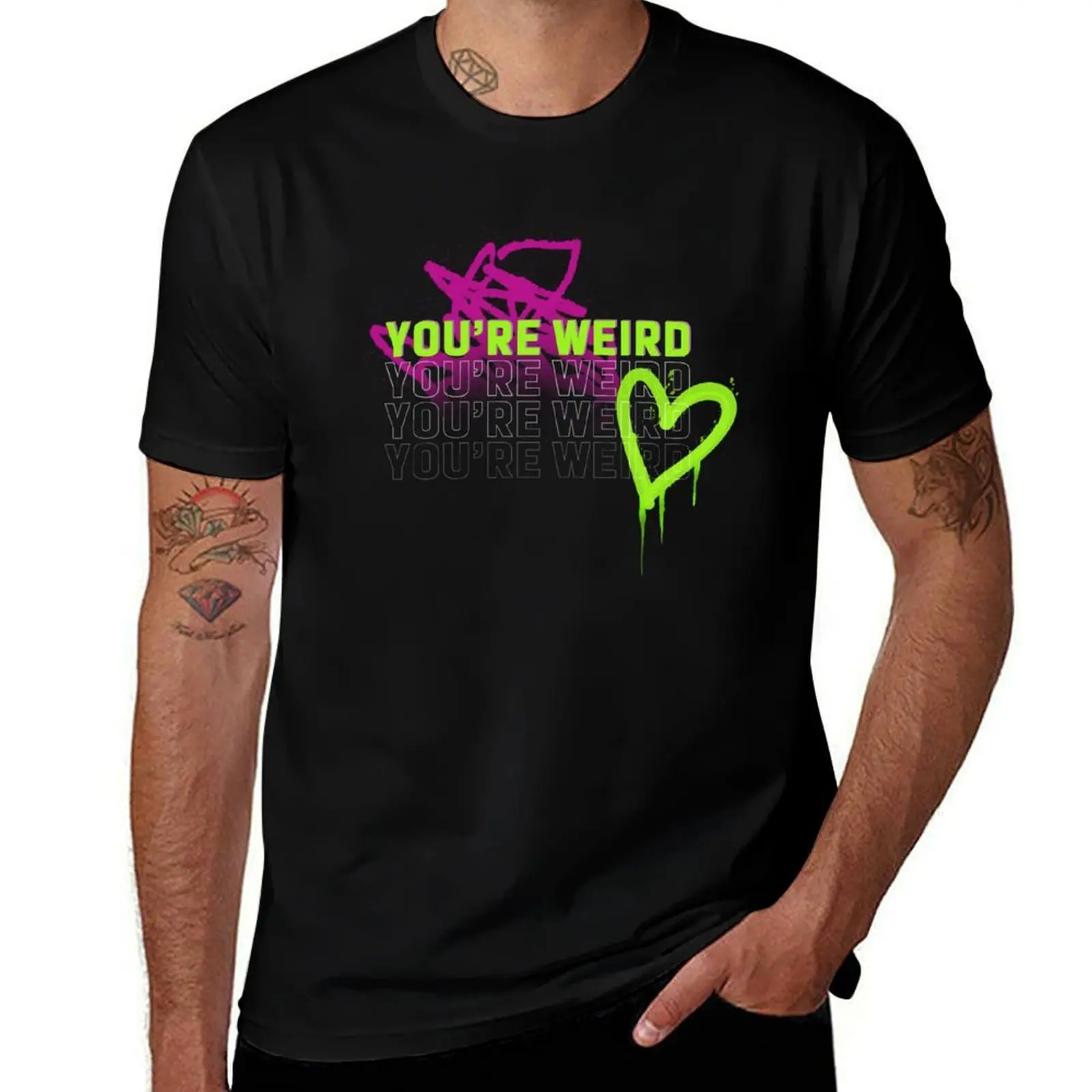 

high Pink cotton t Green Weird Scribble quality You’re shirts shirt cotton men Heart cotton 100% t man t T-Shirt Design shirt